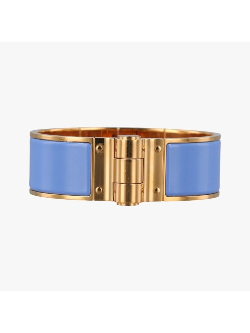 Hermes Clic Clac Blue Gold Bracelet